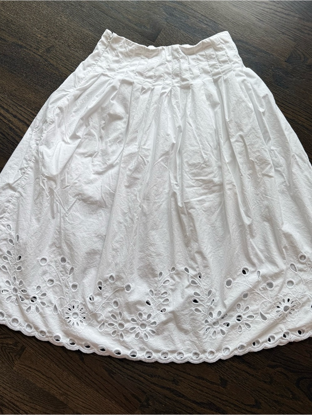 J.crew midi white cotton eyelet skirt 00 - Picture 5 of 8
